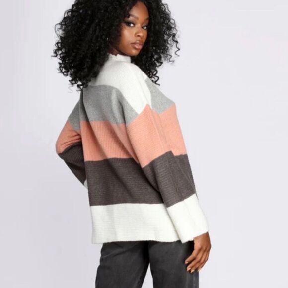 NWOT Windsor Mock Neck Colorblock Sweater Size XS - Picture 3 of 7